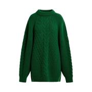 Grøn Strik Oversized Sweater