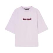 Lilla Oversize Logo T-shirt Burgund