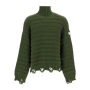 Slidt højhalset pullover sweater