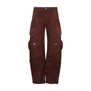 Brune Denim Jeans med Brede Ben