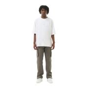 T-shirt Boxy Broderet Hvid