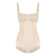 Blonder Detalje Balconette Bra Bodysuit