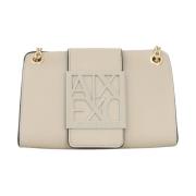 Beige Skuldertaske Elegant Minimalistisk Design