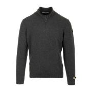 Grå Sweater Half Zip Stil