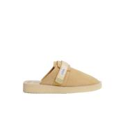 Beige Læder Sandaler Vibram Sål