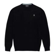 Herre uld pullover med frontlogo