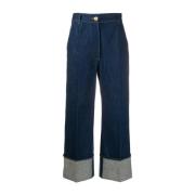 Rodeo Blue High-Rise Cuffed Jeans