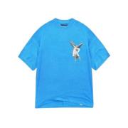 Logo T-Shirt Electric Blu Cotton