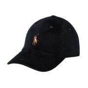 Sort Bomuld Casquette Hat