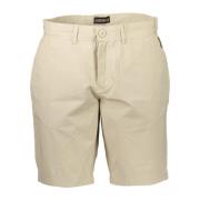 Beige Bermuda Shorts med Broderi