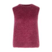 Mohair Gilet med Lurex Detaljer