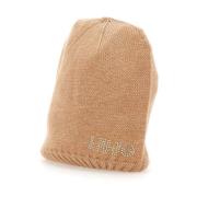 Beige Uldblanding Strass Hat