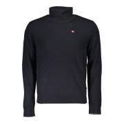 Sort Langærmet Sweater Broderet Logo