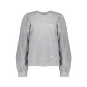 Broderet Clover Sweater i Forskellige Farver