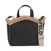 Tasker KARL LAGERFELD k/circle sp sm tote shearling 246w3084