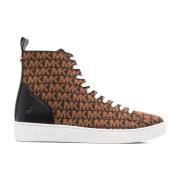 Brun Strikket High Top Sneakers