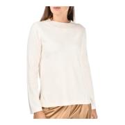 Hvid Cashmere Sweater med Lurex