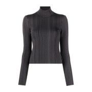 Strikket Mockneck Sweater i Sort