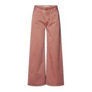 Bordeaux Canvas Wide Leg Pants