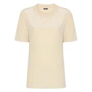 Silke Beige Kortærmet Bluse