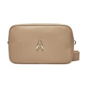 Beige Skuldertaske med Flydetalje