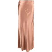 Elegant Pink Satin Chic Nederdel