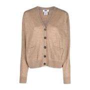 Casual Brun Uld Cardigan