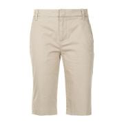 Casual Beige Bomuld Elastan Shorts