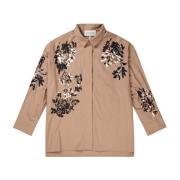 Blomstret Broderet Top & T-Shirt