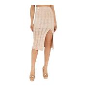 Beige Midi Nederdel Arbor