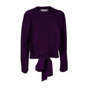 Dame sweater med krydset cut-out