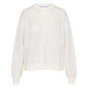 Mohair Crew-neck Strikvarer Made in Italy