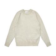 Beige Strik Crewneck Sweater