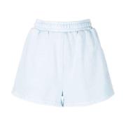 Blå Bomuld Trak Shorts