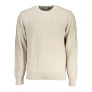 Beige Langærmet Sweater med Logo