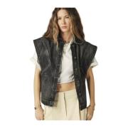 Sort Vasket Denim Vest