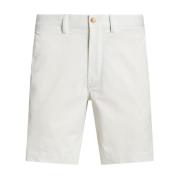 Hvide 8-tommers Stretch Straight Fit Chino Shorts