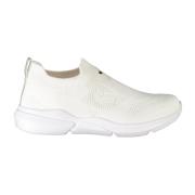 Sporty hvide sneakers med elastik