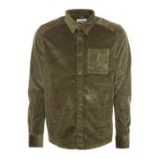 Cord Skjorte med Button-Down Krave