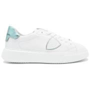 Lave Sneakers i Hvid og Aqua