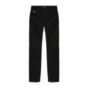 Sort Bomuldsblanding Straight Leg Jeans