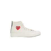 Hjerteprint High-Top Canvas Sneakers