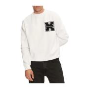 Hvid Palmis Sweatshirt Casual Sporty Look