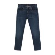 Slim Cut Indigo Blue Denim Jeans