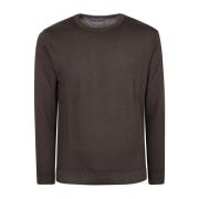 Finstrikket rund hals sweater