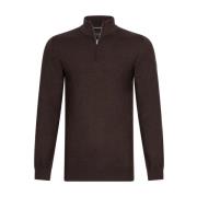 Merino Half Zip Pullover Brun Sweater