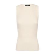 Ivory Viskose Stretch Tank Top