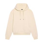 Beige Broderet Sweatshirt