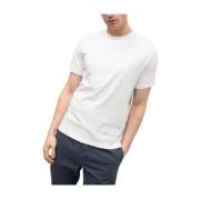 Hvid Herre Klassisk Rund Hals T-shirt