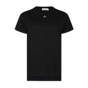 Sort Logo Broderi T-Shirt